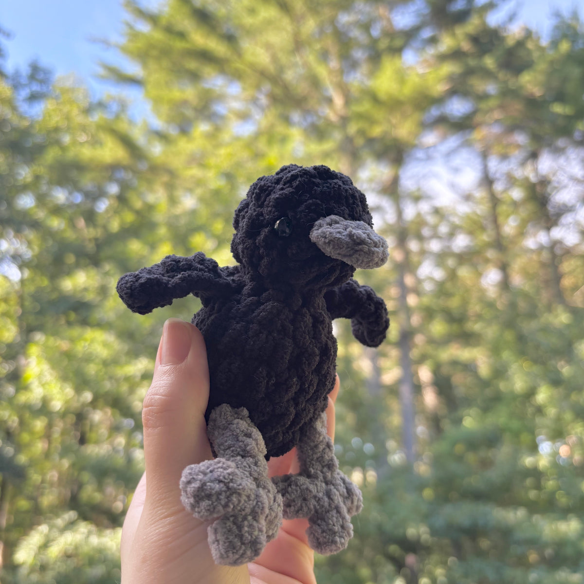 Baby Corvus (Crow) Crochet Plush