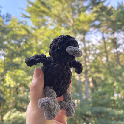 Baby Corvus (Crow) Crochet Plush